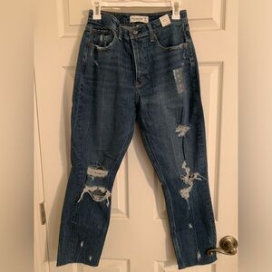 Abercrombie curve love high rise mom jean